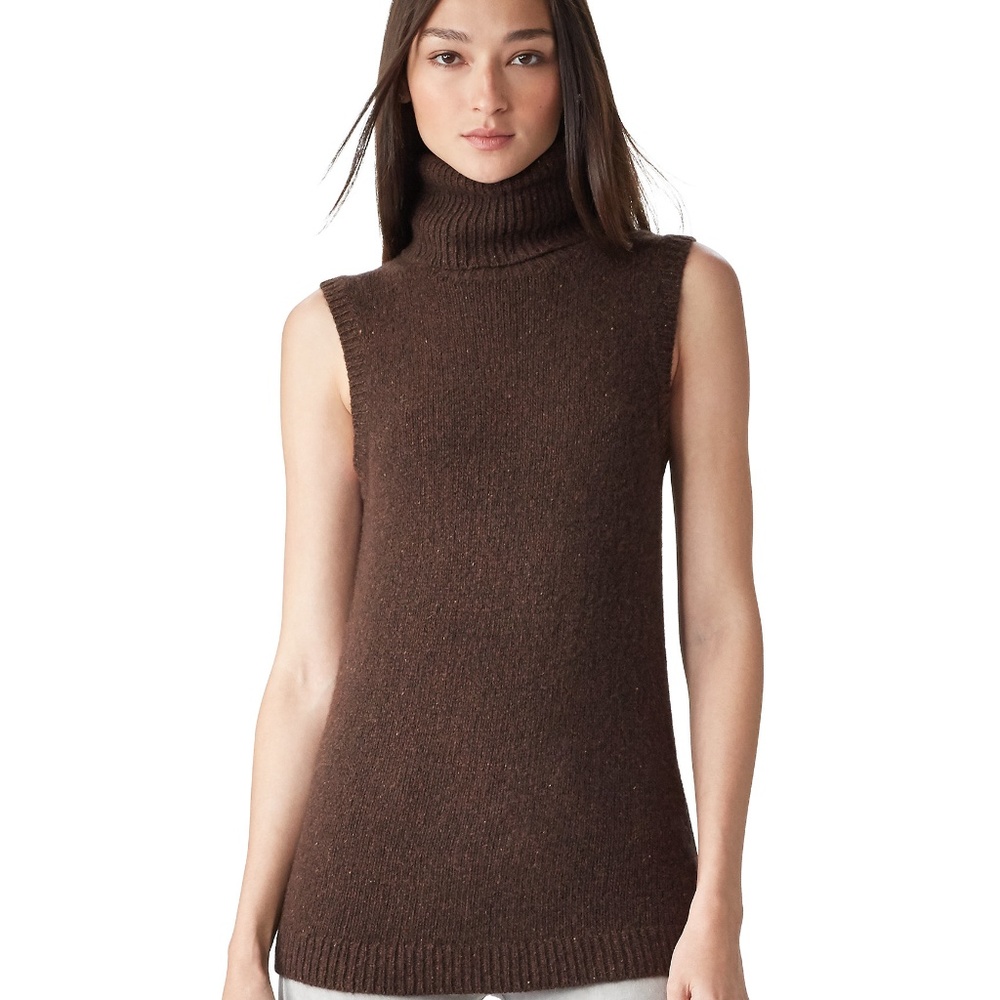 Ann Taylor Sleeveless Turtleneck Sweater